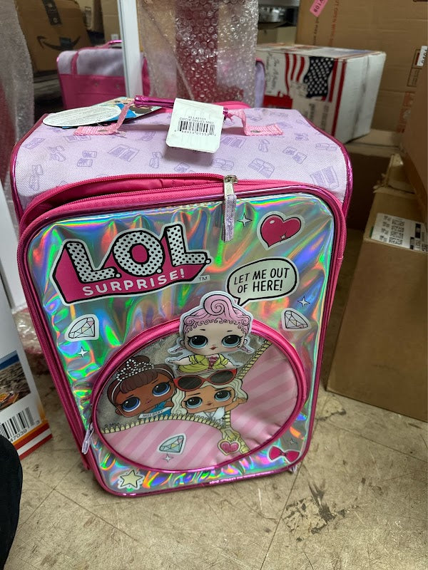 LOL Rolling Suitcase with Wheels for Girls, Hardside Travel LOL Surprise Luggage - Brand New - Open Box