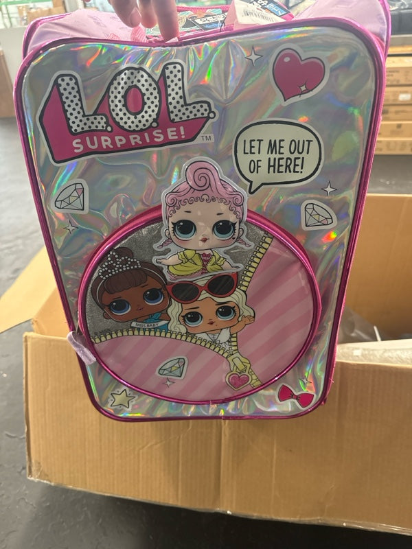 LOL Rolling Suitcase with Wheels for Girls, Hardside Travel LOL Surprise Luggage - Brand New - Open Box
