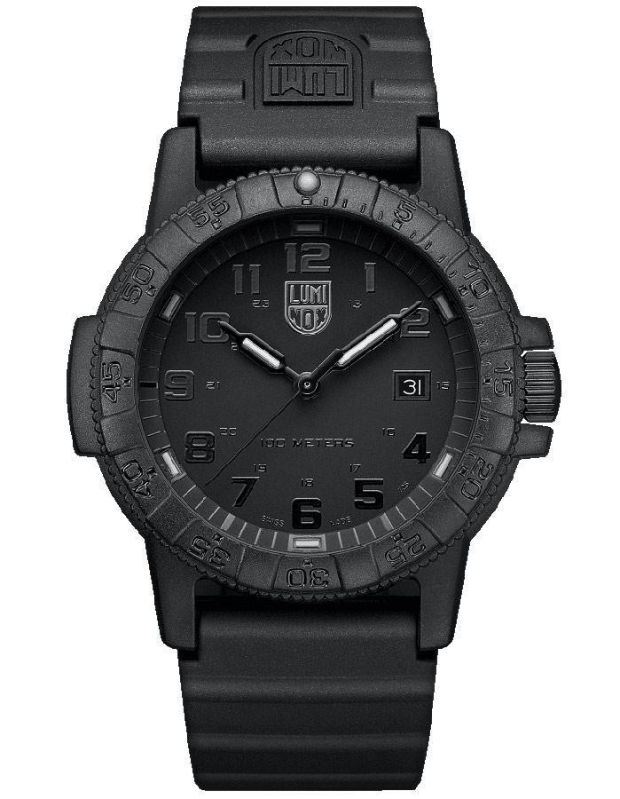Luminox Mens Large Leatherback Sea Turtle Watch - All-Black - Strap - 100m - 0321.BO