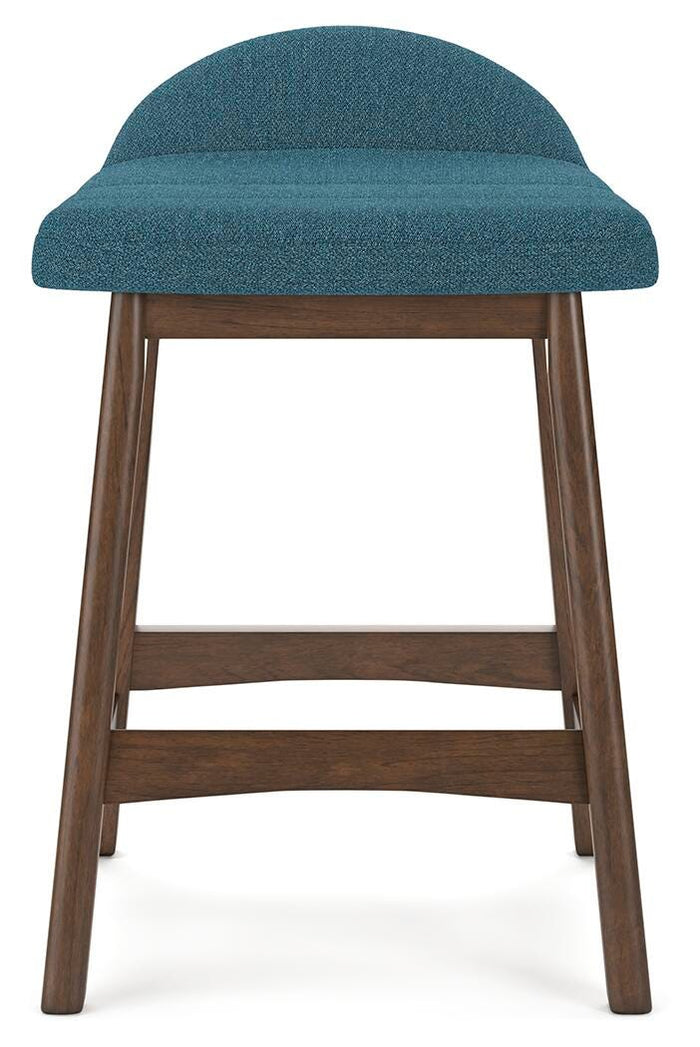 Lyncott Blue/Brown Lyncott Counter Height Bar Stool - Brand New