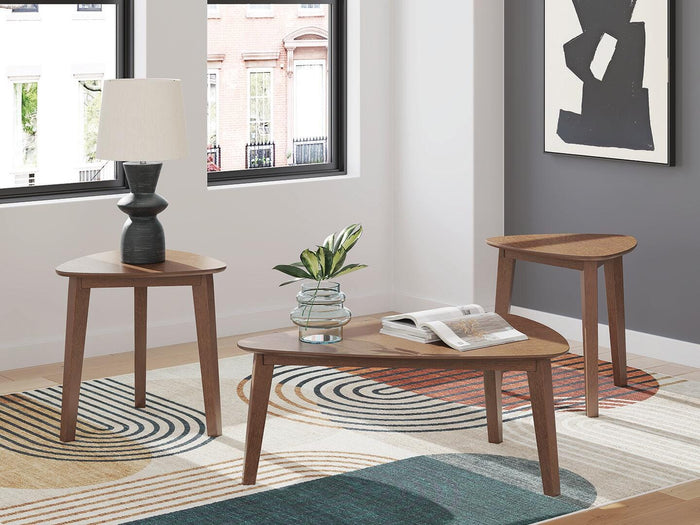Lyncott Brown Occasional Table Set (3/CN) - Brand New