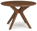 Lyncott Brown Round Dining Room Table - Brand New