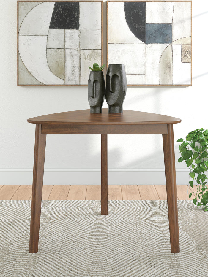 Lyncott Brown Triangle Dining Room Table - Brand New