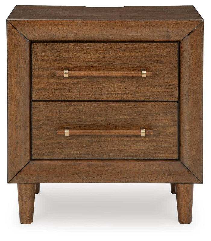 Lyncott Brown Two Drawer Night Stand - Brand New
