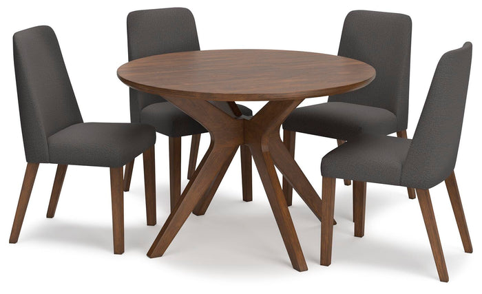 Lyncott Charcoal/Brown Lyncott Dining Chair - Brand New
