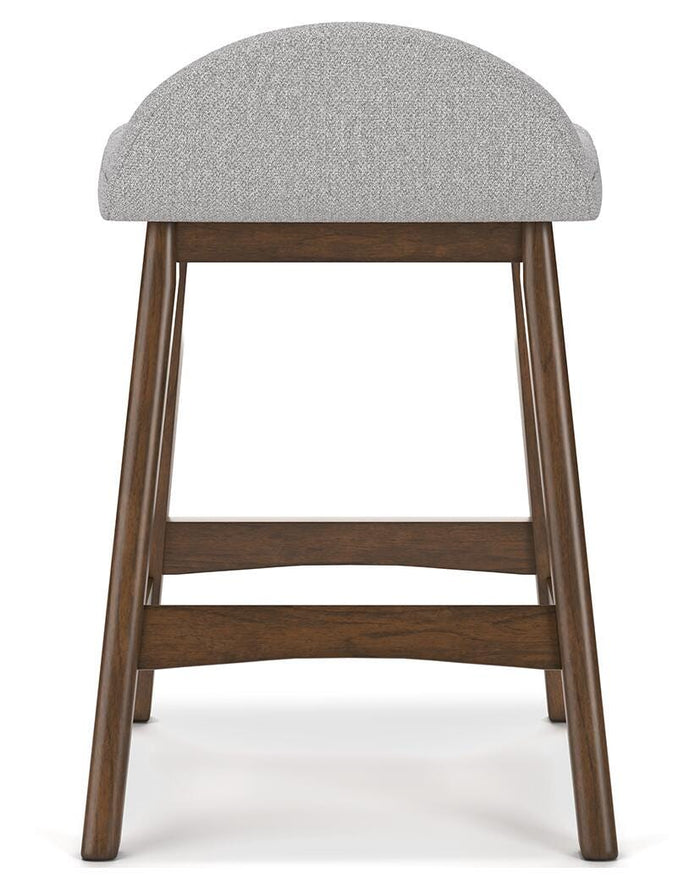 Lyncott Light Gray/Brown Lyncott Counter Height Bar Stool - Brand New