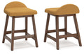 Lyncott Mustard/Brown Lyncott Counter Height Bar Stool - Brand New