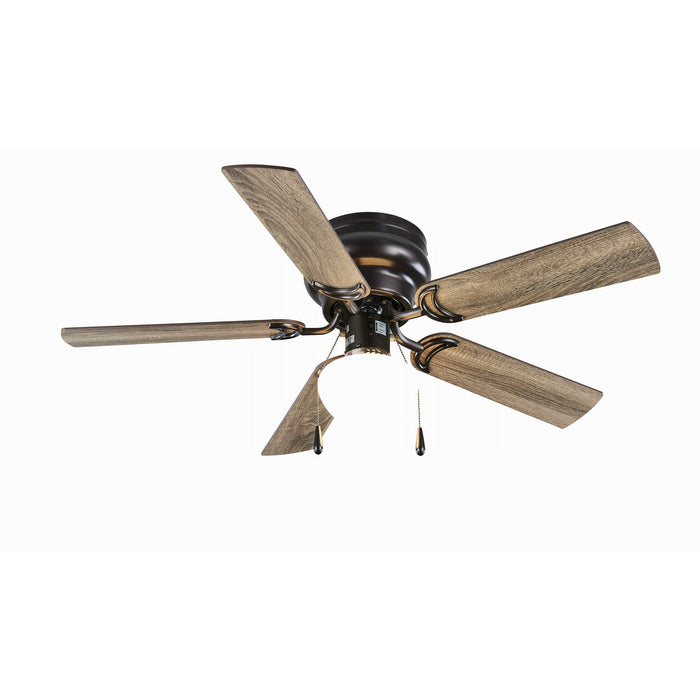 Mainstays 44" Hugger Indoor Ceiling Fan with Single Light, Bronze, 5 Blades, LED Bulb,Reverse Airflow - Brand New
