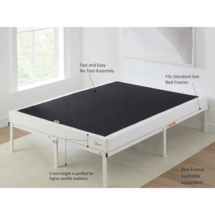 Mainstays 5" California King High Profile Easy Assembly Smart Metal Box Spring - Brand New