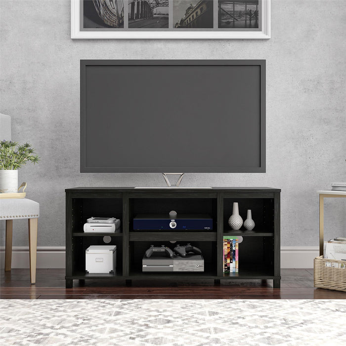 Mainstays Parsons TV Stand for TVs up to 50", Black Oak - Brand New