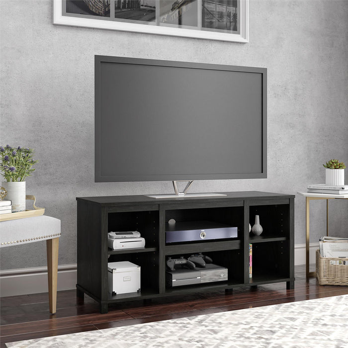 Mainstays Parsons TV Stand for TVs up to 50", Black Oak - Brand New