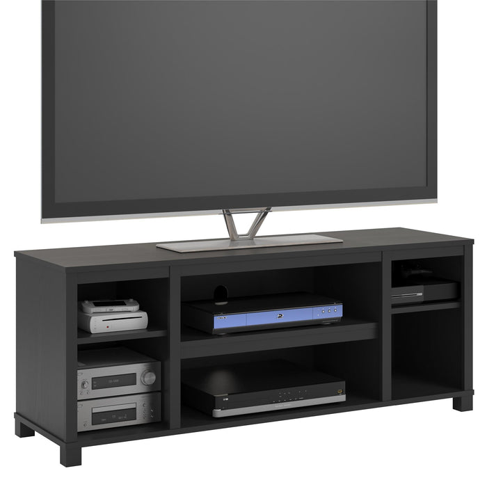 Mainstays Parsons TV Stand for TVs up to 50", Black Oak - Brand New