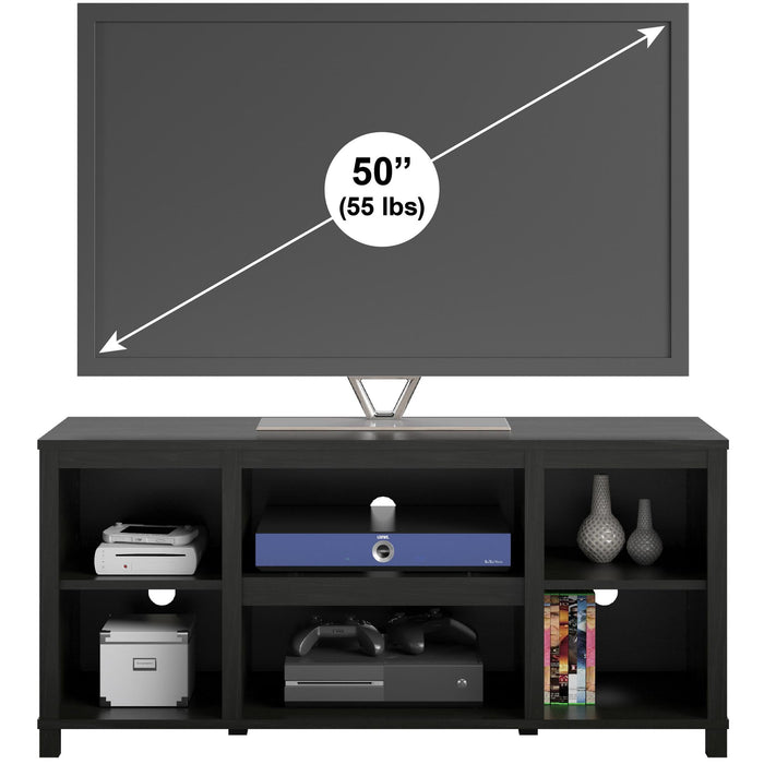 Mainstays Parsons TV Stand for TVs up to 50", Black Oak - Brand New