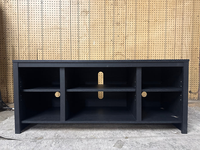 Mainstays Parsons TV Stand for TVs up to 50", Black Oak - Brand New