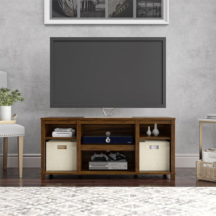 Mainstays Parsons TV Stand for TVs up to 50", Canyon Walnut - Brand New