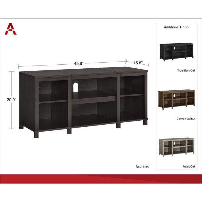 Mainstays Parsons TV Stand for TVs up to 50", Canyon Walnut - Brand New