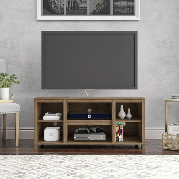 Mainstays Parsons TV Stand for TVs up to 50", Rustic Oak - Brand New