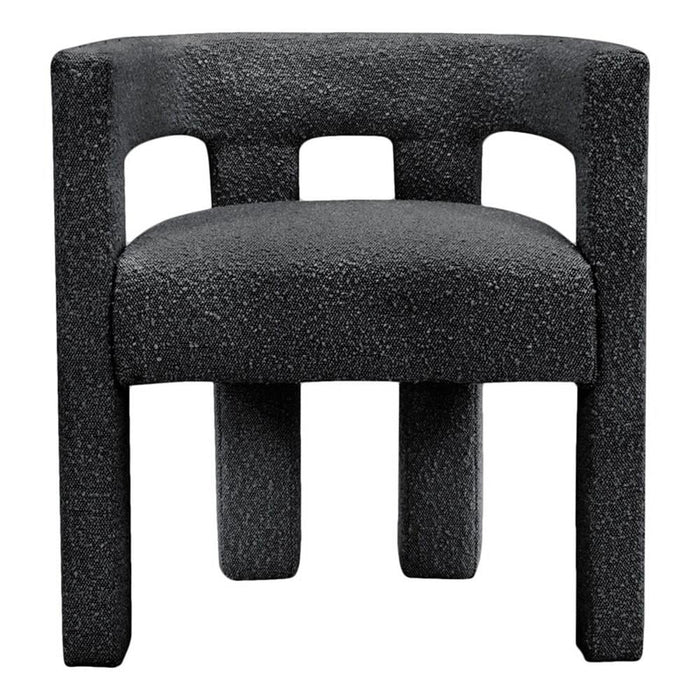 Maklaine Contemporary Fabric Accent Chair in Black - Brand New