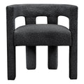 Maklaine Contemporary Fabric Accent Chair in Black - Brand New