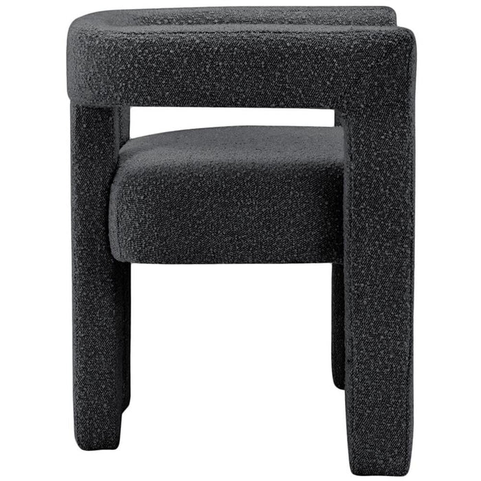 Maklaine Contemporary Fabric Accent Chair in Black - Brand New