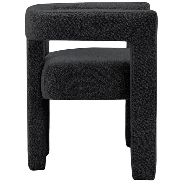 Maklaine Contemporary Fabric Accent Chair in Black - Brand New