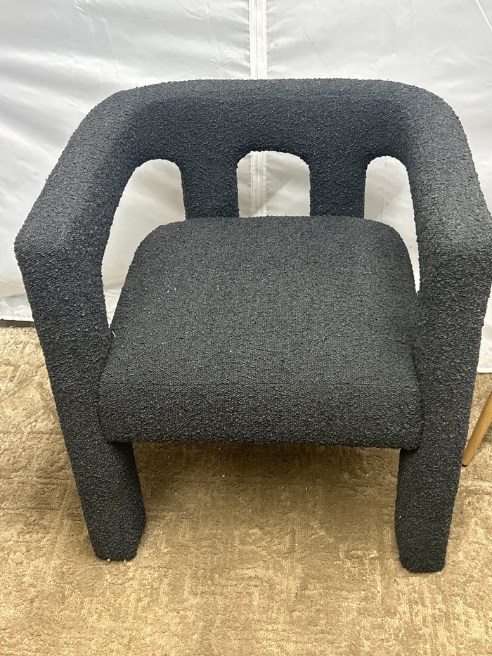Maklaine Contemporary Fabric Accent Chair in Black - Brand New
