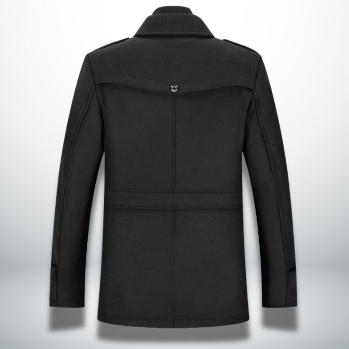 MEELANO Mane | Herre Smart-Casual Frakke i Uld - Klassisk Uldfrakke & Habitfrakke med Knapper