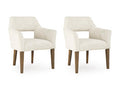 Marxmore Beige/Brown Dining UPH Arm Chair (Priced Per Item, Must Order 2, 4, 6, or 8) - Brand New
