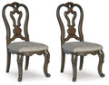 Maylee Dark Brown Dining UPH Side Chair (Priced Per Item, Must Order 2, 4, 6, or 8) - Brand New