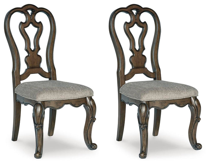 Maylee Dark Brown Dining UPH Side Chair (Priced Per Item, Must Order 2, 4, 6, or 8) - Brand New