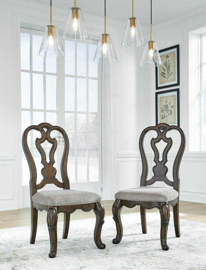 Maylee Dark Brown Dining UPH Side Chair (Priced Per Item, Must Order 2, 4, 6, or 8) - Brand New