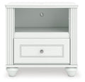 Maylilly White One Drawer Night Stand - Brand New