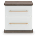 Mazilar Brown/White Two Drawer Night Stand - Brand New