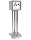 Meeting Point Desk Clock by Mondaine - White Dial - Aluminum & Steel - 94136_dc3be7f6-b3c1-44ab-b19e-d8c9f5a4670e