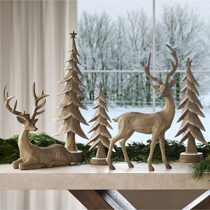 Member's Mark Deer and Tree Décor, Set of 5 - Brand New - Open Box