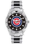 MLB Mens Chicago Cubs Heavy Hitter Watch - Bracelet Strap - Color Logo - XWM2599