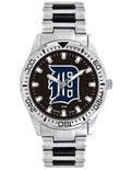 MLB Mens Detroit Tigers Heavy Hitter Watch - Bracelet Strap - Color Logo - XWM2609