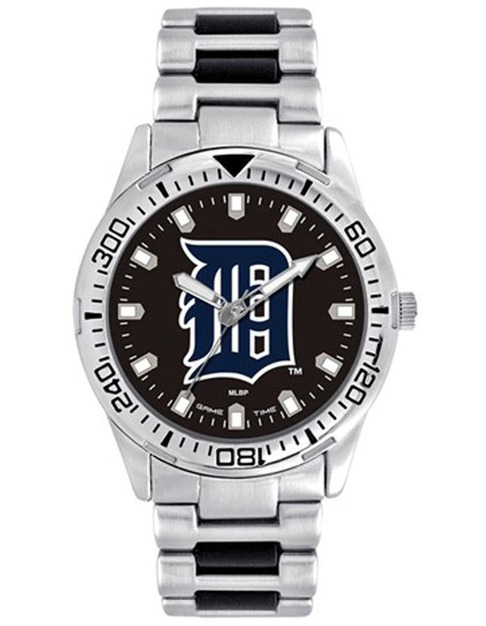 MLB Mens Detroit Tigers Heavy Hitter Watch - Bracelet Strap - Color Logo - XWM2609