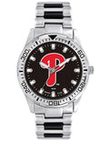 MLB Mens Philadelphia Phillies Heavy Hitter Watch - Bracelet Strap - Color Logo - XWM2631