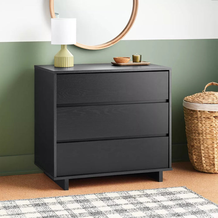Modern 3 Drawer Dresser Black - Room Essentials™