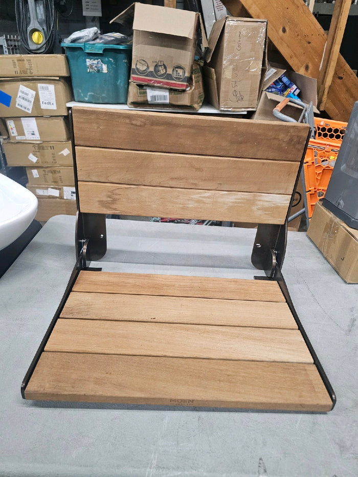 MOEN Fold Down Teak Shower Chair - Brand New