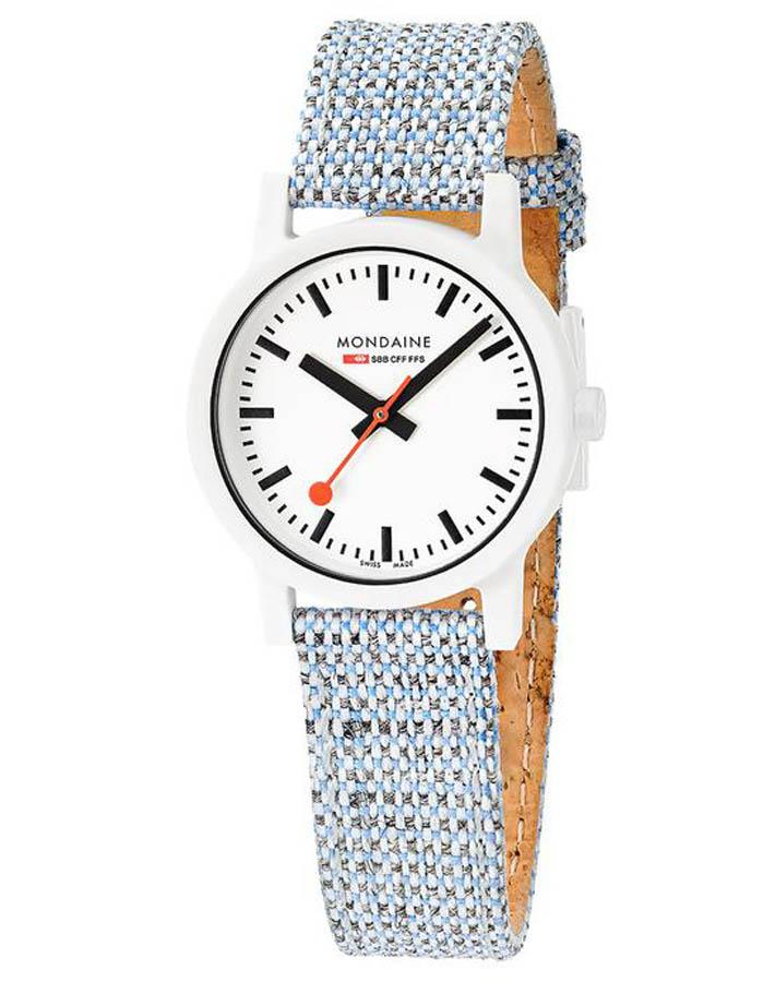 Mondaine Essence Womens Watch - White Case - Cork Lined Fabric Strap - 32mm - MS1.32110.LDA_b12f6b25-2811-4f94-bbce-1a15def2fcc6