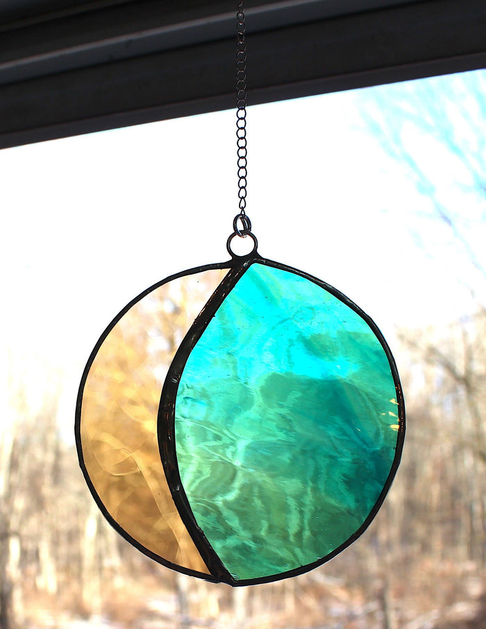 mooncatcher: turquoise and amber
