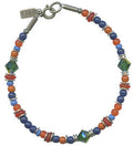 Beaded bracelet featuring Czech glass beads and Austrian crystals from Owen Glass Collection, showcasing intricate mosaic design.