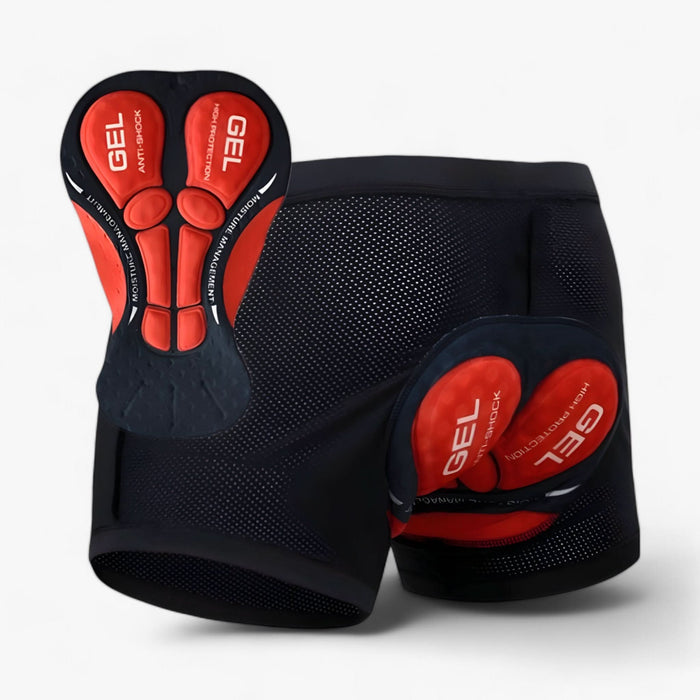 MEELANO Motorcykelshorts Polstrede Med 5D Gelpolstret Design Til Komfort Rød