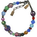 Multicolor Czech glass and crystal beaded bracelet from Owen Glass Collection featuring vibrant, intricate beadwork.