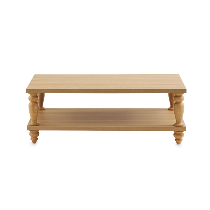 My Texas House Abbott Wood Coffee Table, Light Oak - Brand New