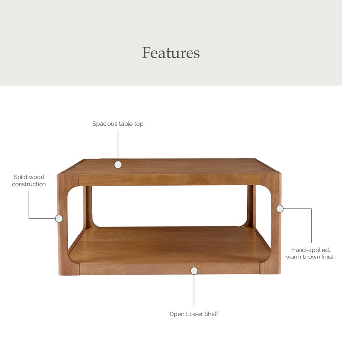 My Texas House Haven Coffee Table, Living Room, Warm Brown - Brand New