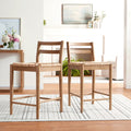 My Texas House Laurel Counter Stools with Woven Seagrass Seat, Kitchen, Warm Brown, 2 Pack - Brand New