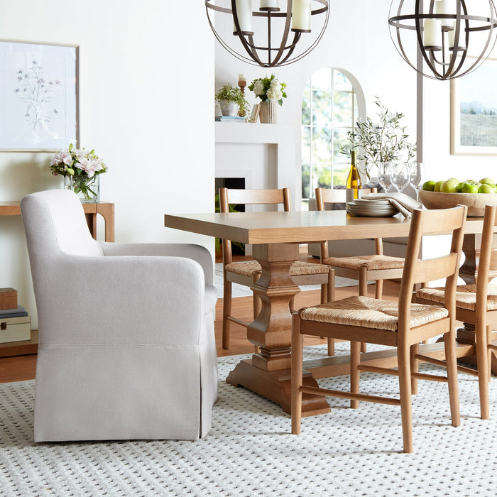 My Texas House Laurel Dining Chairs with Woven Seagrass Seat, Warm Brown, 2 Pack - Brand New - Open Box
